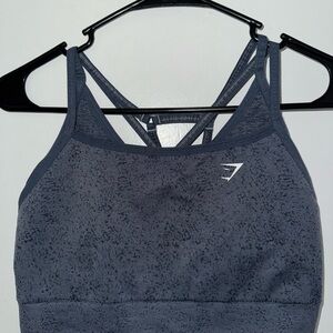 Gymshark Blue/Gray Sports Bra Medium Support Racerback